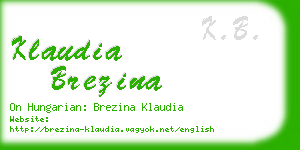 klaudia brezina business card